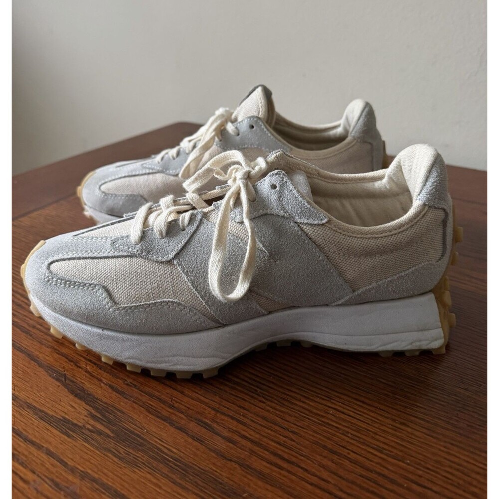 New Balance 327 Women's Sports Shoes Sneakers Ivory, Light Blue Woman 8.5 - Picture 3 of 11